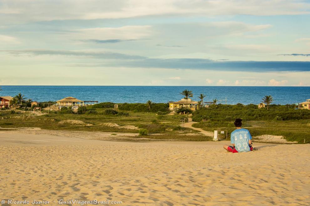 Foto mirante da Praia de Itaúnas, em Conceição da Barra, ES.