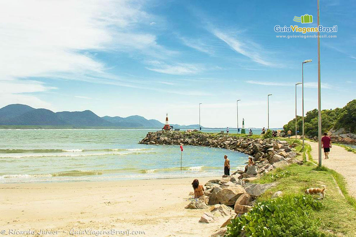 Praia da Barra da Lagoa em Florianópolis em SC.