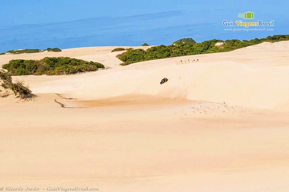 Imagem das areias claras das Dunas de Genipabu.