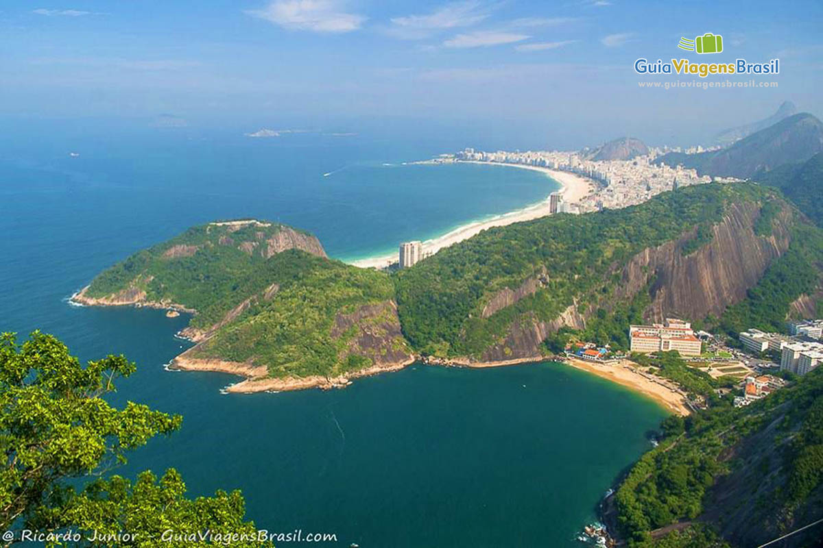 Imagem da bela vista do pão de açúcar.