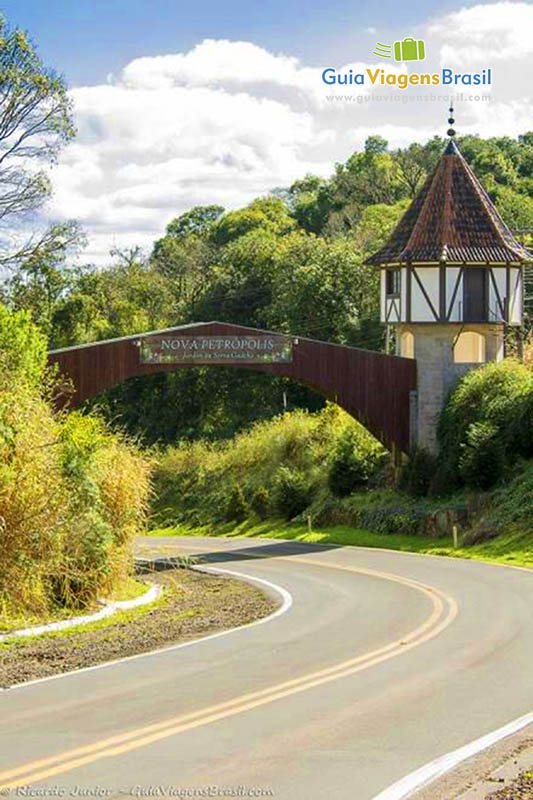 Imagem da chegada na cidade de Nova Petrópolis.