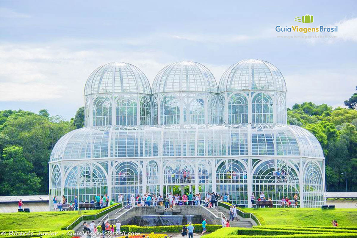 Imagem da arquitetura belíssima do Jardim Botânico.