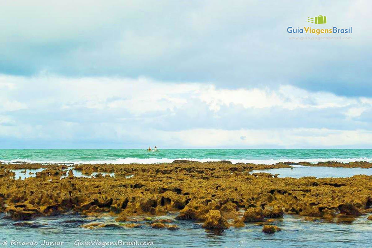 Imagem da bela piscina natural de Alagoas, em São Miguel dos Milagres.