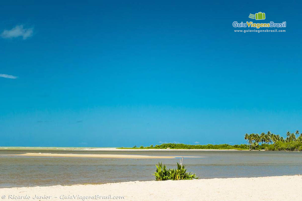 Encontro do rio com o mar em Barra de Camaragibe, Alagoas.