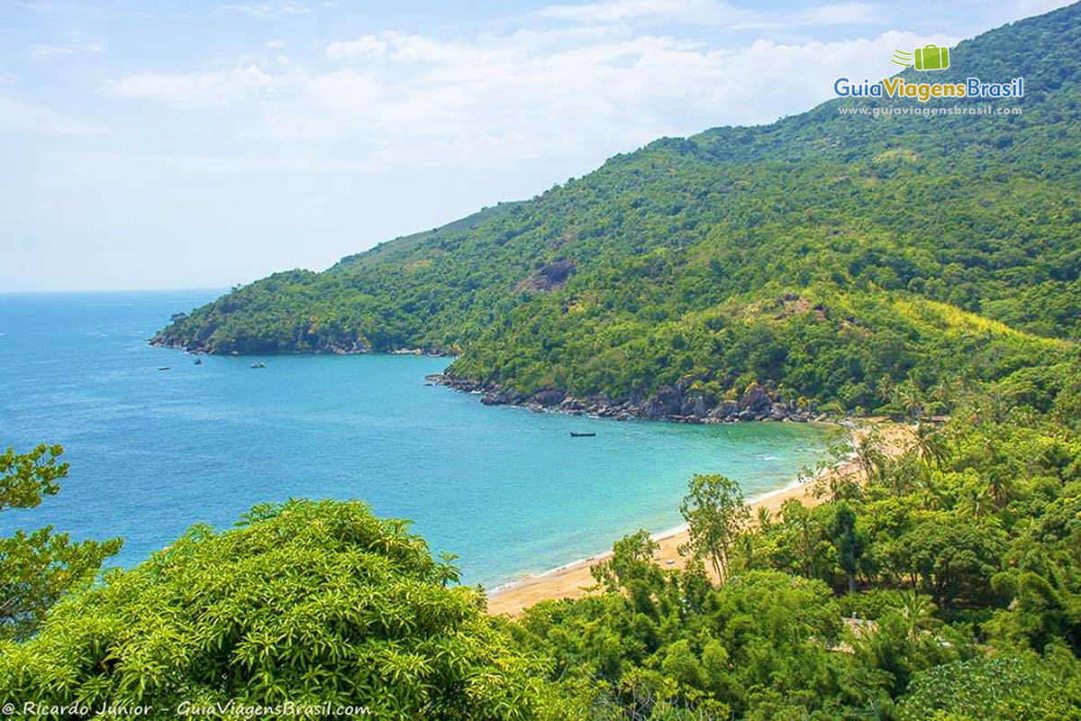 Imagem do alto da linda Praia Jabaquara.