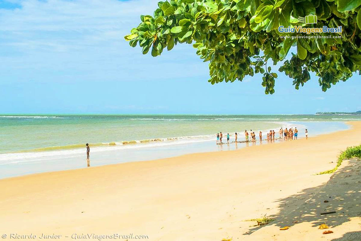 Imagem bela da Praia de Curuípe, em Porto Seguro.