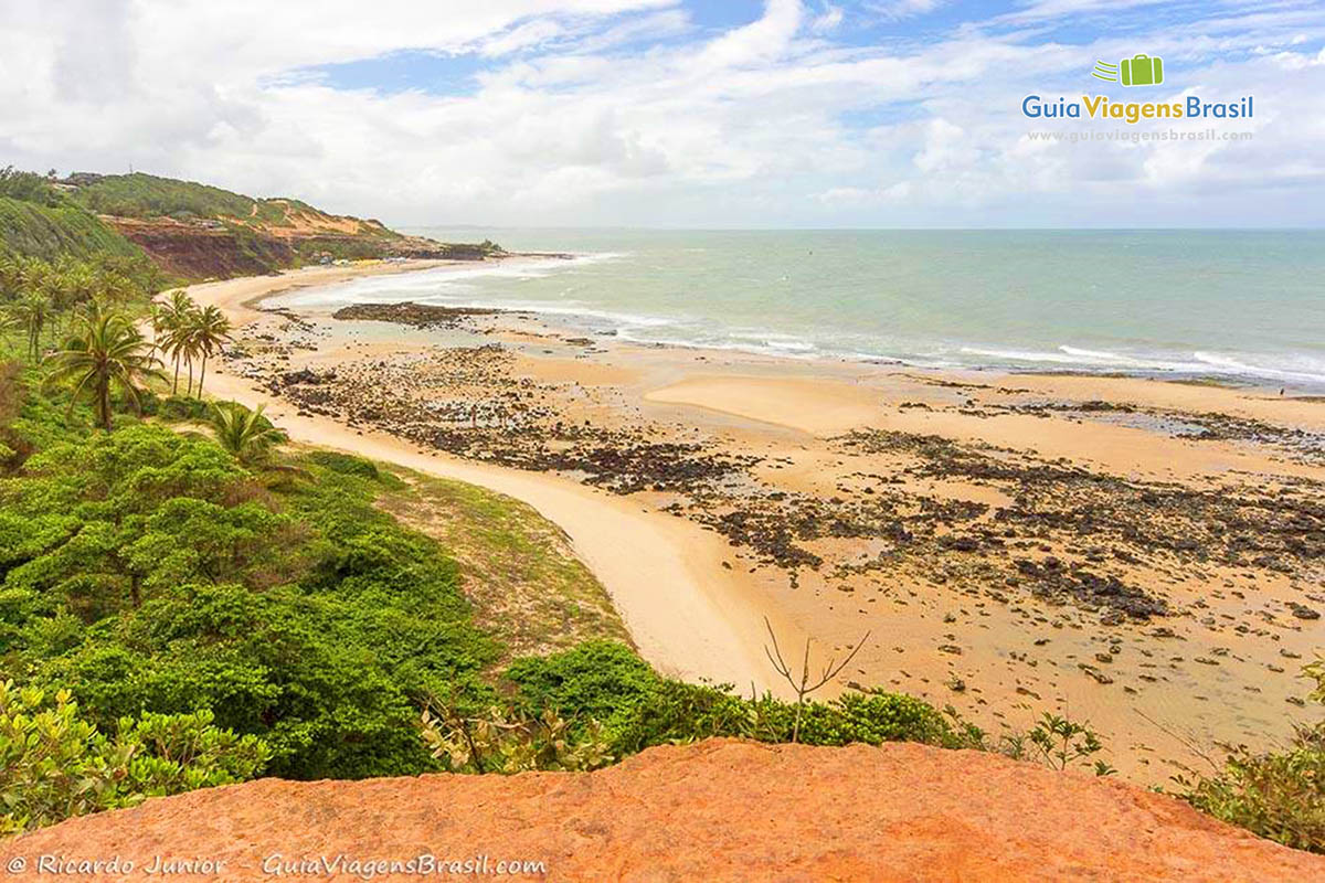 Imagem da exuberante natureza da praia.