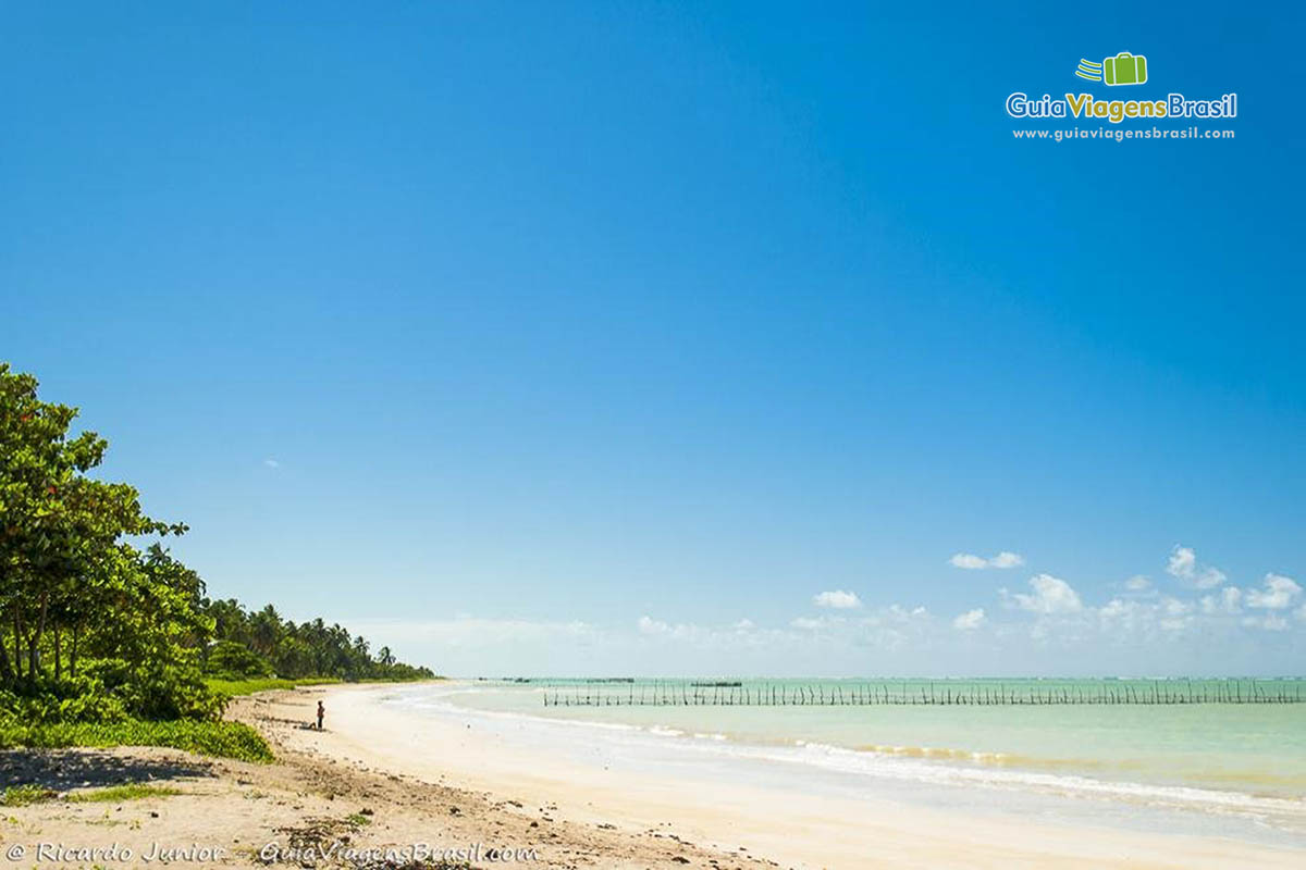 Imagem de uma bela tarde na Praia de São Miguel dos Milagres, em Alagoas.