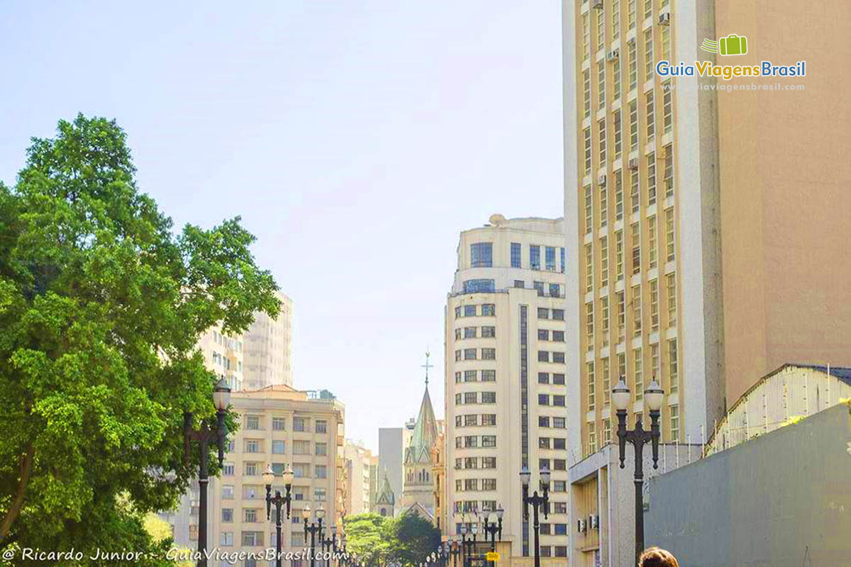 Imagem do iluminação do Viaduto do Chá, que vai até Teatro Municipal, onde antigamente circulava a elite para ver as óperas no teatro.