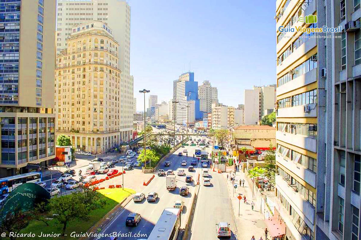 Imagem do Vale do Anhangabaú, vista do Viaduto do Chá