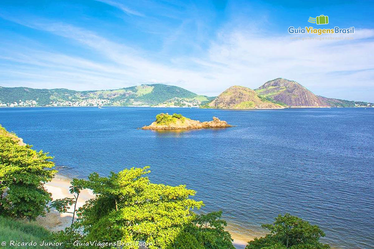 Imagem do mar e das belezas naturais do Rio de Janeiro.