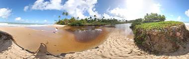 Imagem 360 graus da Praia da Barra de Cahy