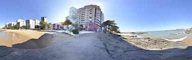 Imagem 360 graus da Praia de Castanheirases, Guarapari.