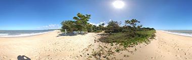 Imagens 360 graus da Praia de Santo Andre, Bahia.