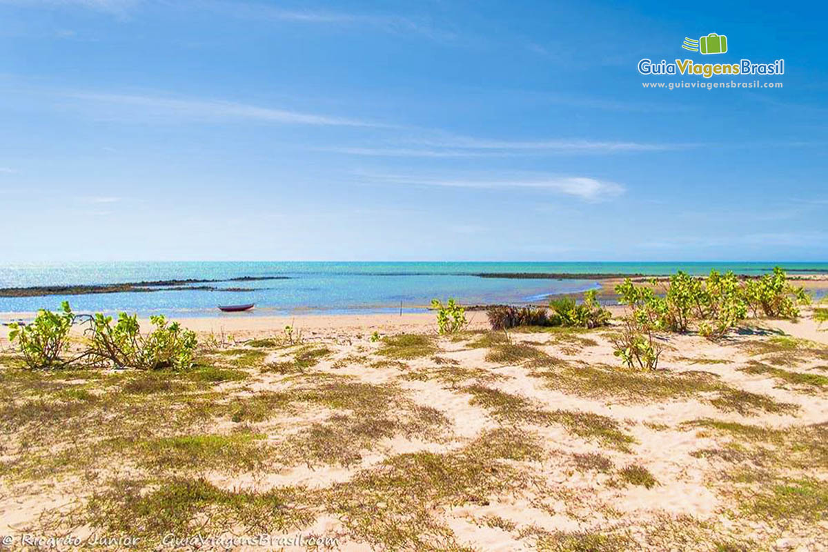 Imagem da paradisíaca Praia Carnaubinhas.