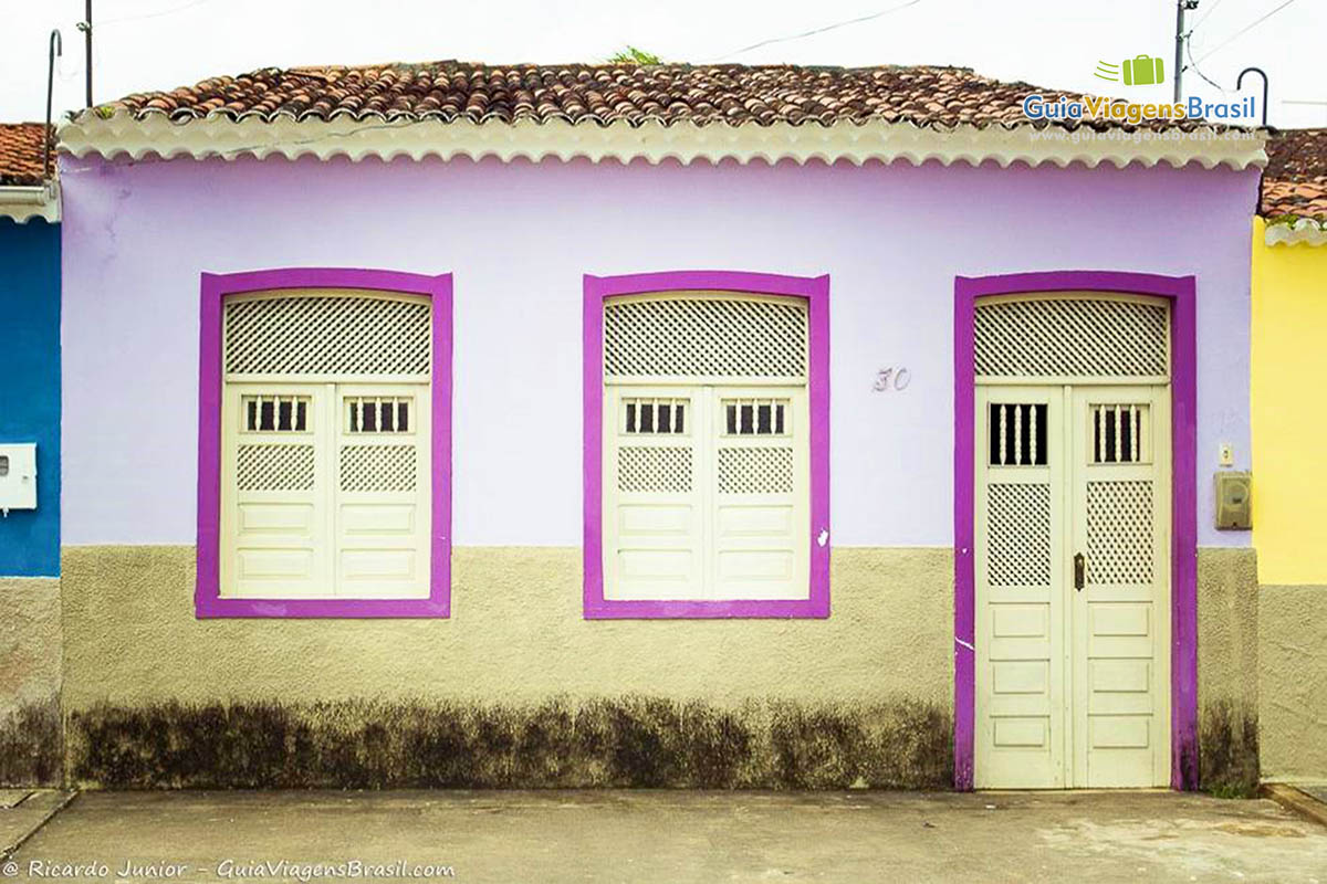 Imagem da casa lilás em Marechal Deodoro.