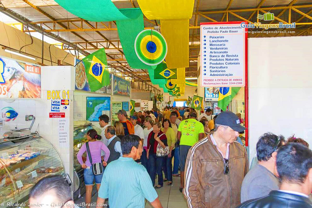 Imagem do Mercado Público, ideal para comprar frutos do mar.