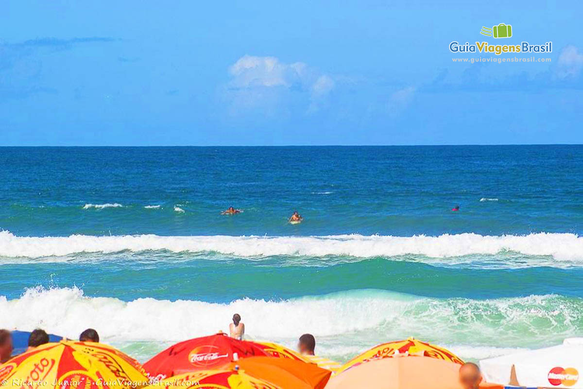 Imagem das ondas da Praia Brava.