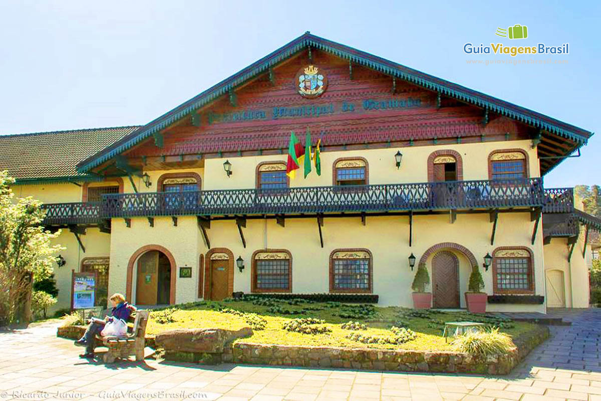 Imagem da bela arquitetura de Gramado.