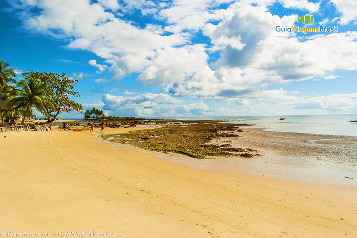 Imagem da linda praia com águas mornas.