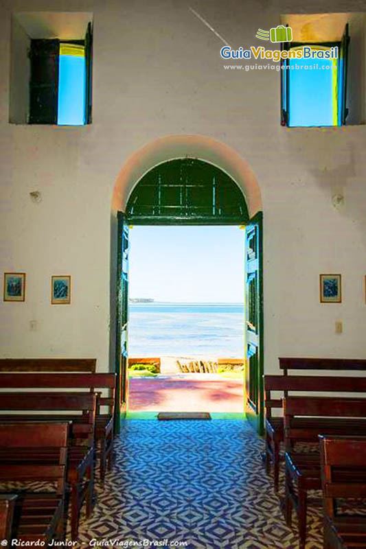 Imagem da belíssima vista de dentro da igreja da São Benedito.