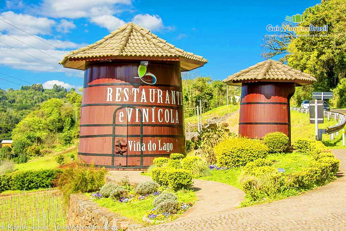 Imagem da chegada na vinícola em Nova Petrópolis.