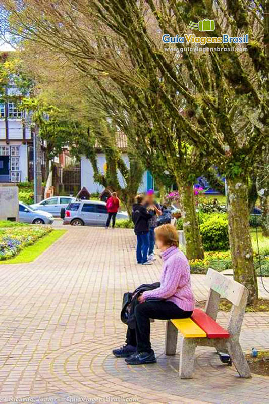 Imagem de visitantes na linda Praça da República.