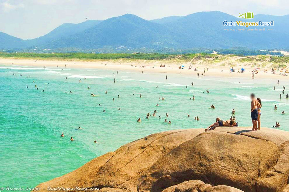 Imagem da linda vista da Praia Joaquina.